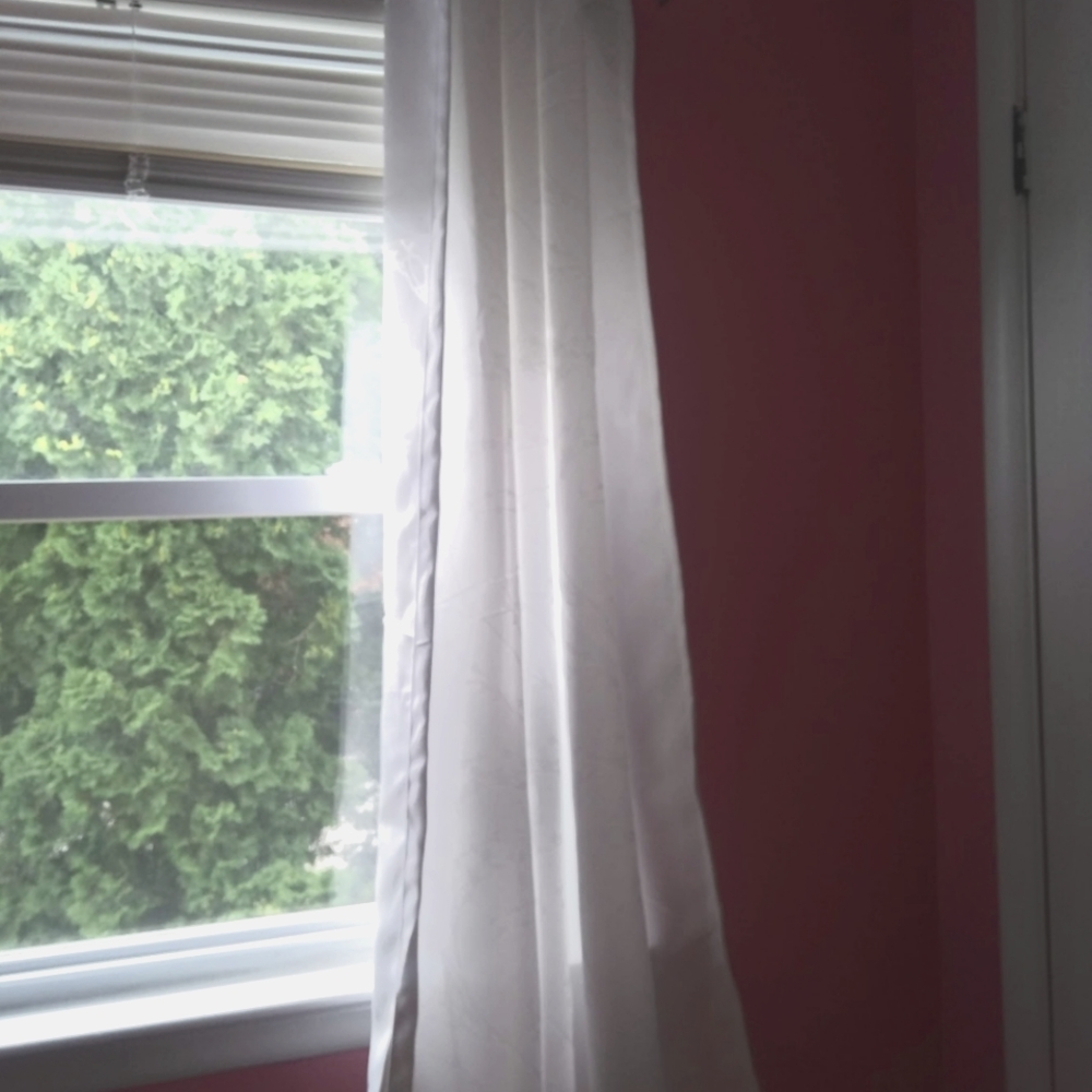 White curtains